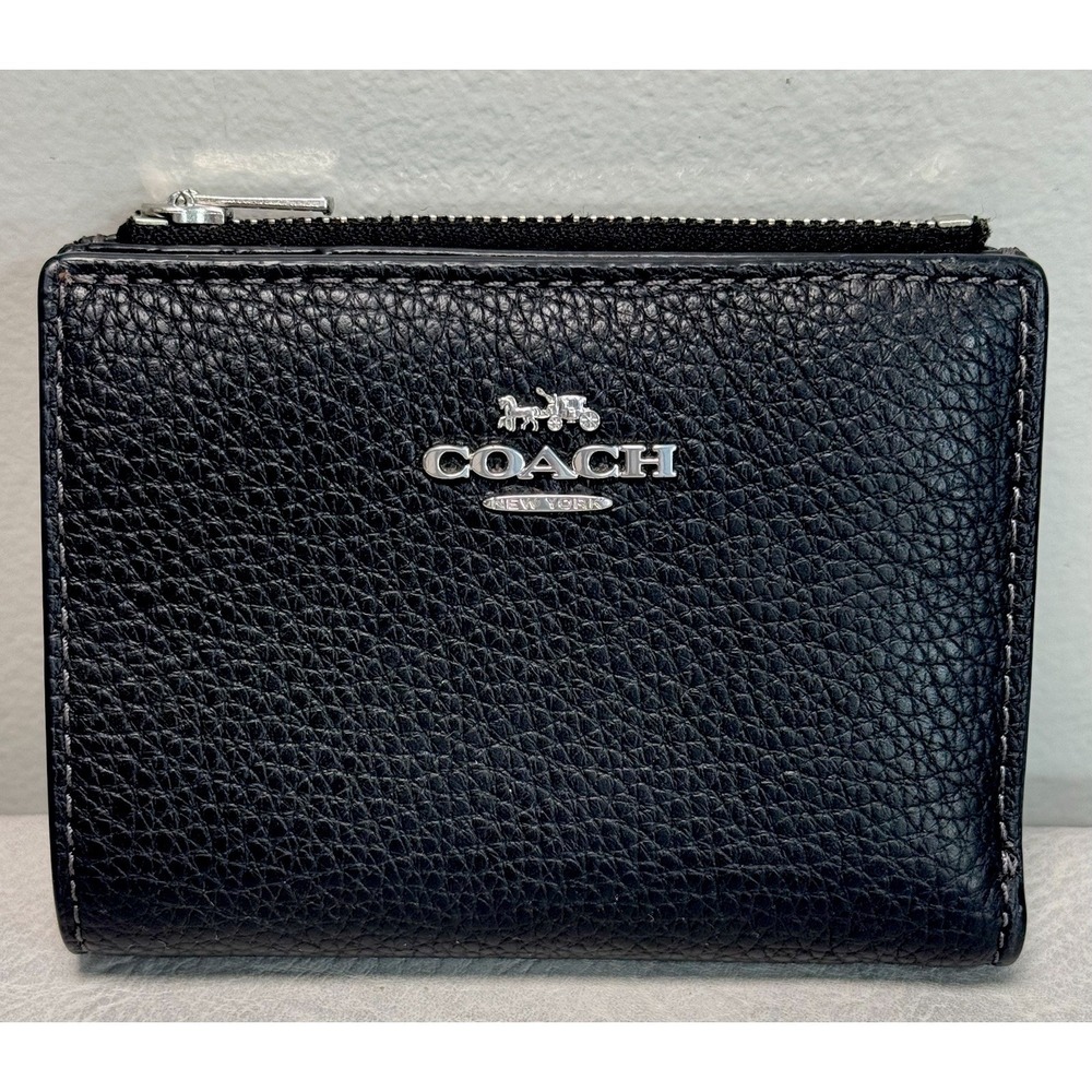 Coach CE562 Morgan Shoulder Bag Black Pebbled Leather Crossbody Handbag + Wallet - Picture 11 of 15